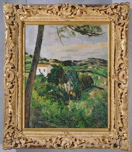 Paysage avec toit rouge ou Le pin à l